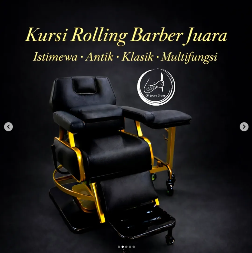 CV. Juara Group - Kursi Barbershop Juara J08 Gold Bras