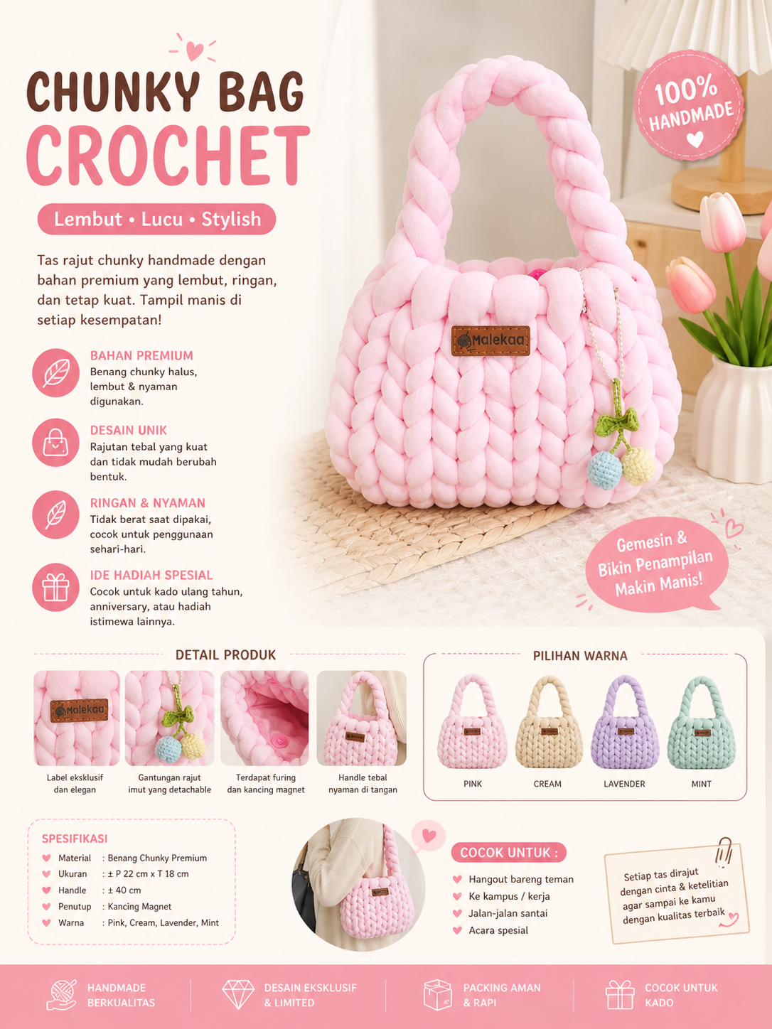 Chunky Bag Maleka Handmade